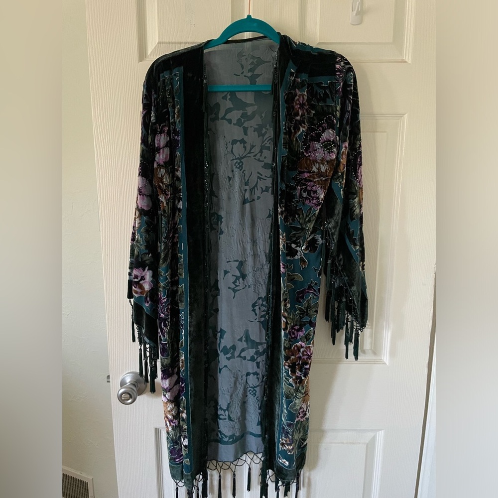 Velvet Hand Beaded Shawl